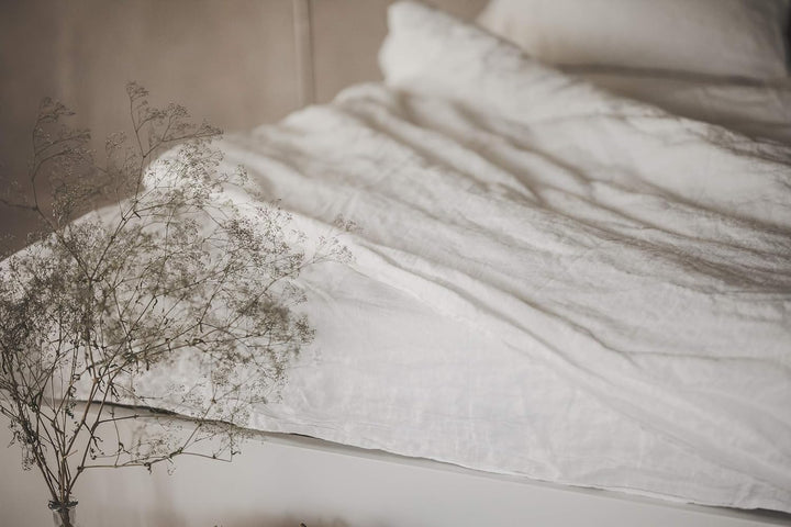 Ger3as Leinen Bettwäsche Set 100% Natur Leinen Stonewashed, Naturfaser Leinen, mit Hotelverschluss (