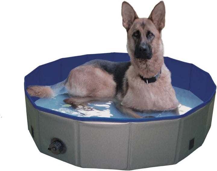 Nobby 62292 Hundepool Cover grau/blau; M: Ø 120 x 30 cm