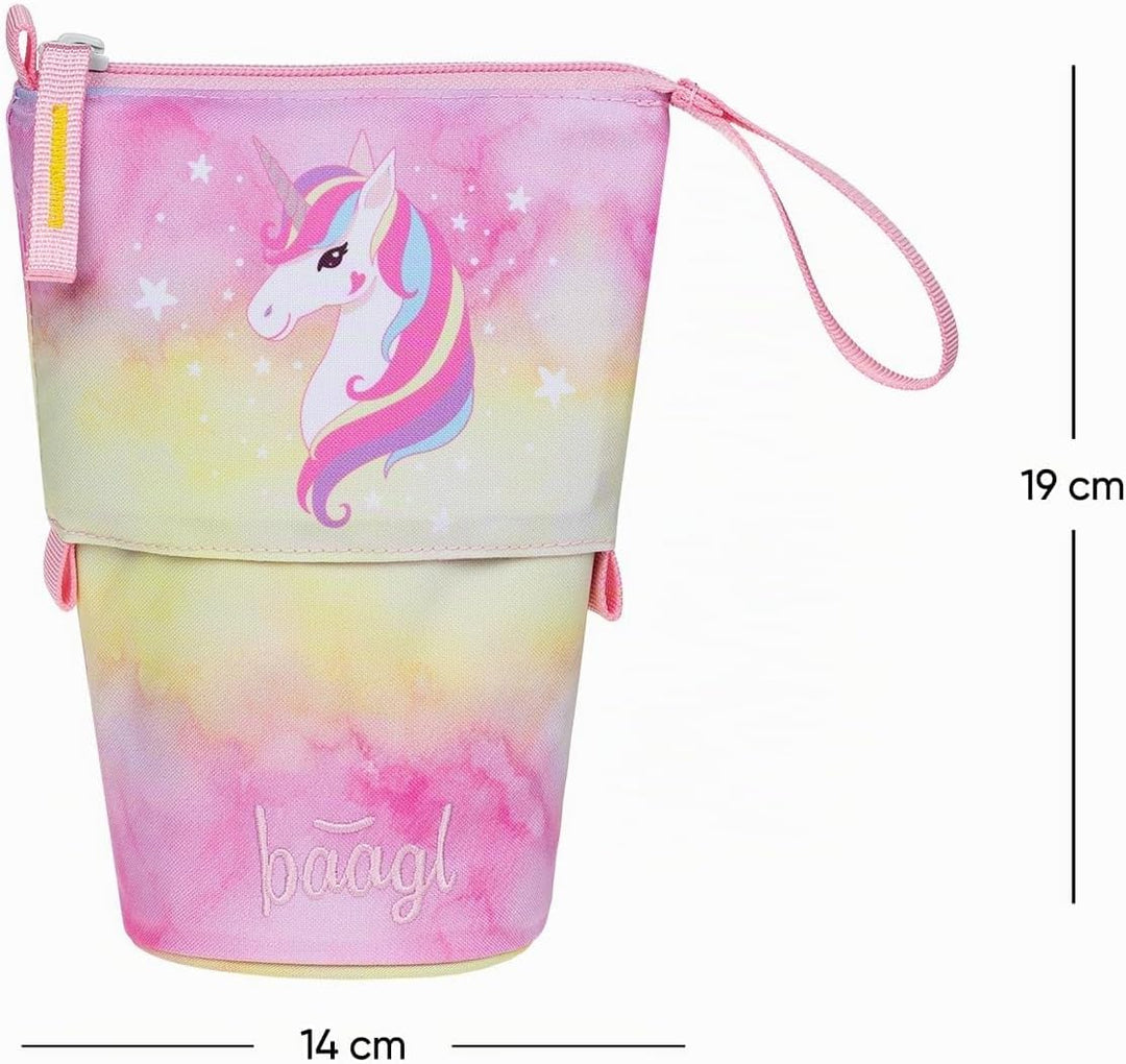 Baagl Federmäppchen Mädchen - Stifteetui Kinder - Mäppchen Etui für Schule - Robuste Federtasche &amp; F