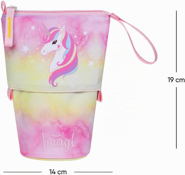 Baagl Federmäppchen Mädchen - Stifteetui Kinder - Mäppchen Etui für Schule - Robuste Federtasche &amp; F
