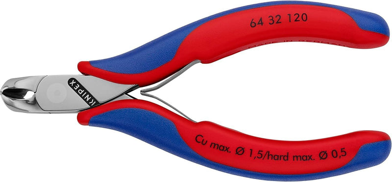 Knipex Elektronik-Vornschneider mit Mehrkomponenten-Hüllen 120 mm 64 32 120 mit Facette Mit Mehrkomp