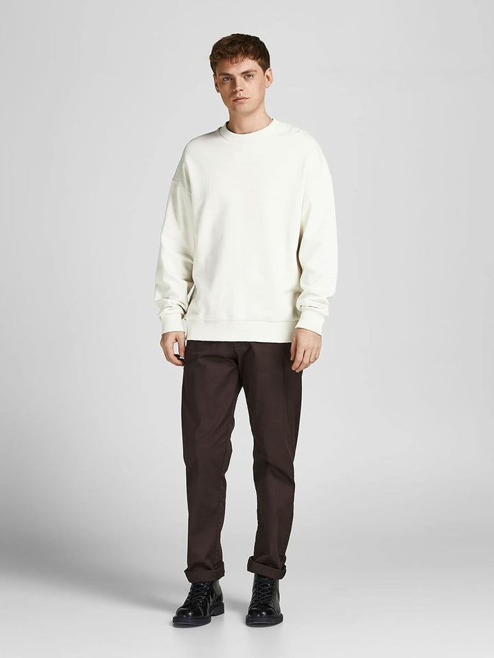 JACK &amp; JONES Male Sweatshirt Klassisches XL Weiss (White/Reg Fit), XL Weiss (White/Reg Fit)
