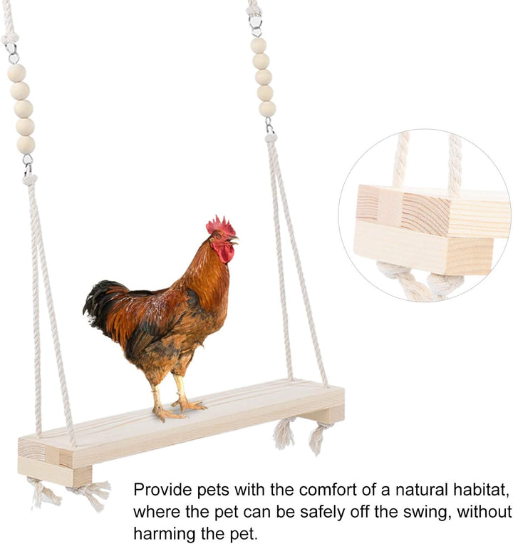 Hühnerschaukel hölzernes Huhn hängendes Schaukelspielzeug Kletterständer Leiter Trainingsspielzeug f