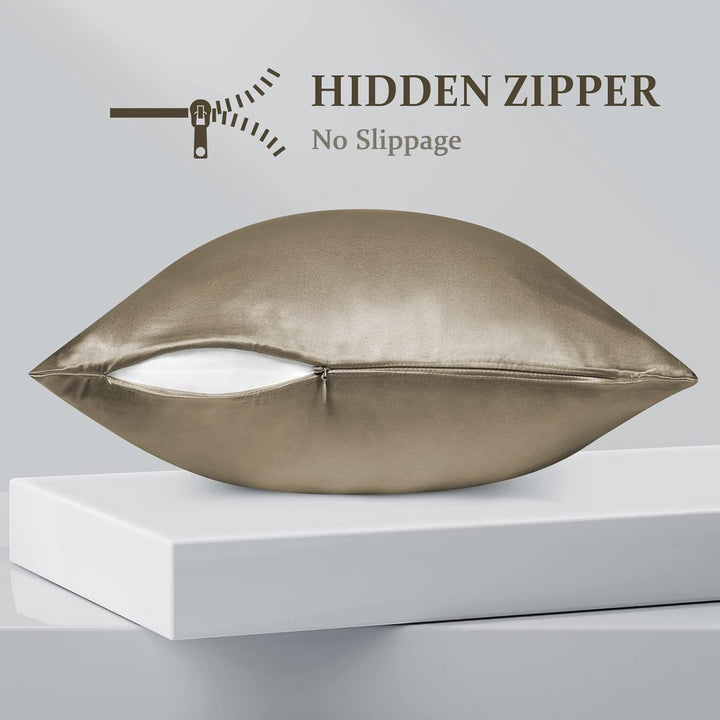 LULUSILK 16 Momme 100% Seide Kissenbezug Haar- und Hautpflege Kissenhülle knitterarm 2 Stücke 40x60c