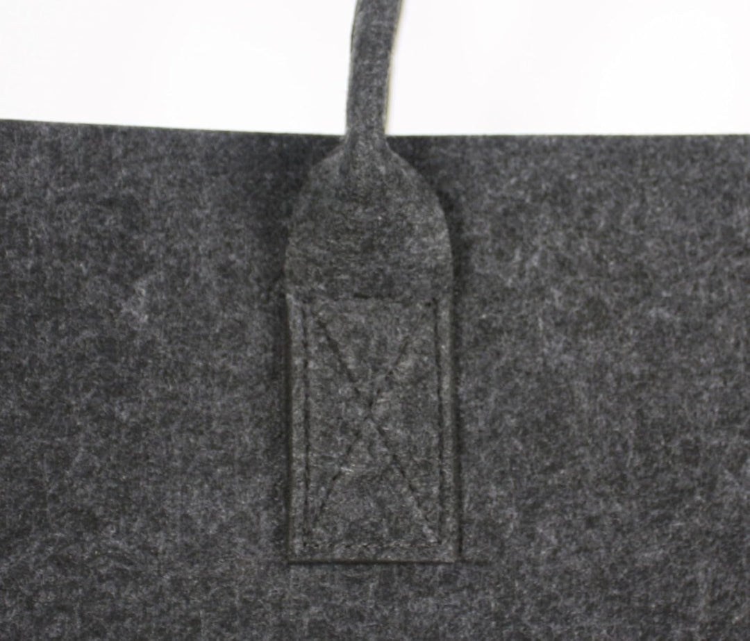 Kaminholztasche XXL anthrazit Zeitungstasche Filzkorb