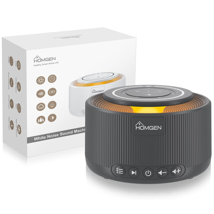 HOMGEN White Noise Machine Weisses Rauschen Maschine Einschlafhilfe Baby Erwachsene 30 Klänge & 30 S