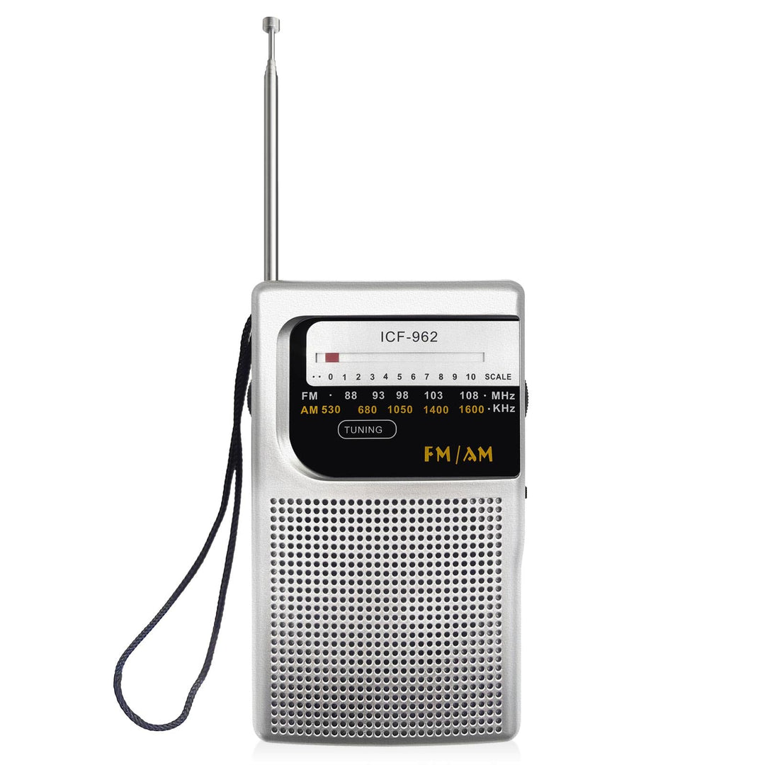 Tragbares FM-Radio, kleines Radio mit analoger Kopfhörer-Tuner, Transistor-Taschenradio mit Handschl