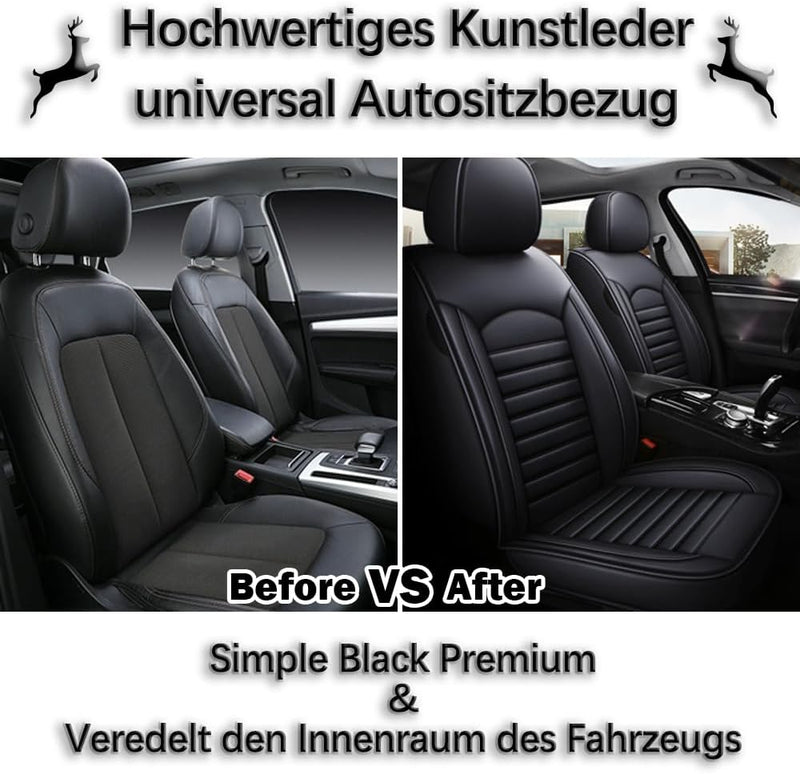 chifeng Universal-Kunstleder-Autositzbezüge - Haltbar, wasserdicht, atmungsaktiv Bezüge Geeignet für