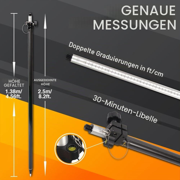 Kohlefaser-GPS-Stange, GPS-Stangen für Landvermessung & Engineering GPS/GNSS Zubehör und Instrumente