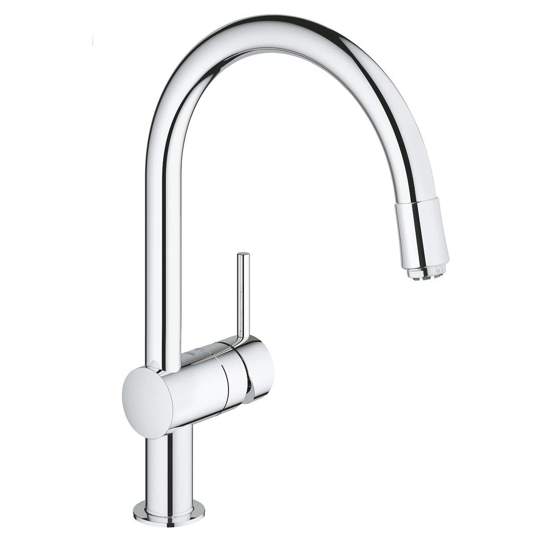 GROHE Minta | Küchenarmatur mit einem Schwenkbereich von 360°, C-Auslauf | chrom | 32511000 Chrom C-