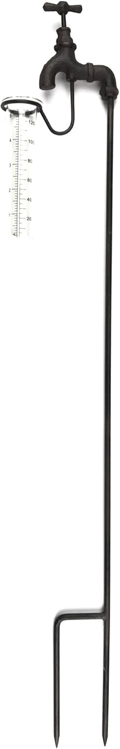 Crispe home & garden Regenmesser - Wasserhahn - dekorativ und robust - Höhe 84 cm - Niederschlagsmen
