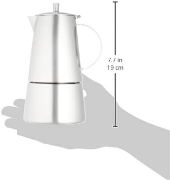 Cilio 202304 Espressokocher Modena, 6 Tassen, Edelstahl, Induktion geeignet