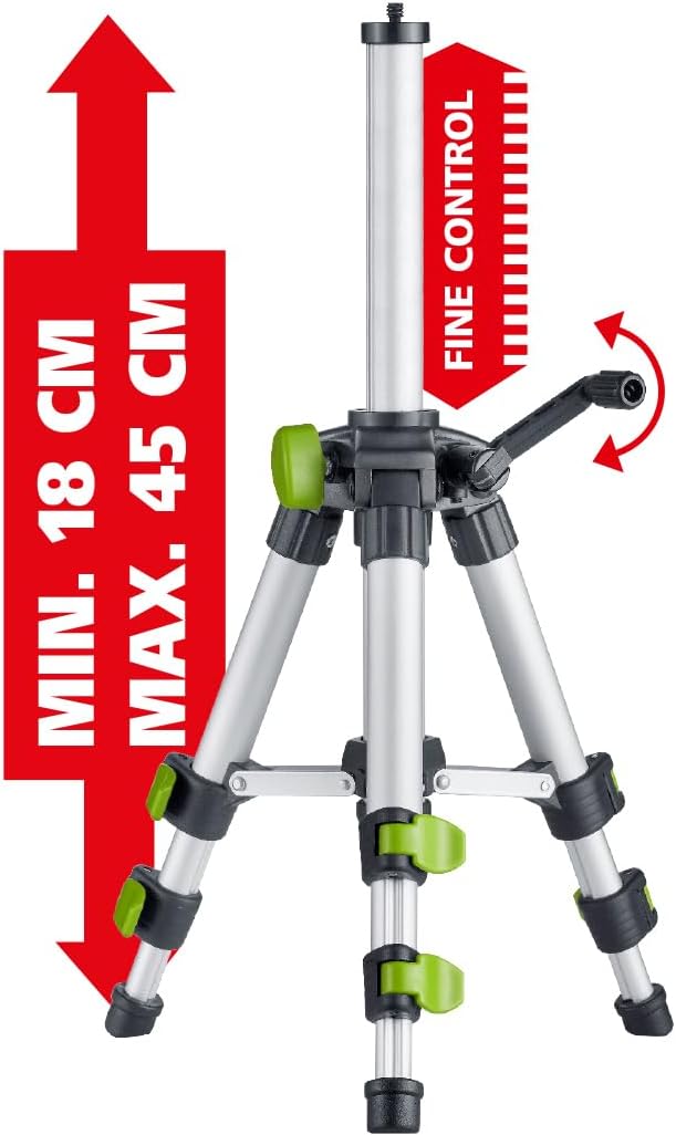 Laserliner Kompaktstativ, VarioStand 45 cm, Aluminium-Stativ für Lasermessgeräte mit 1/4"-Gewinde, H