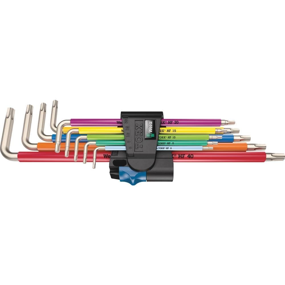 Wera TX Sxl Multicolour HF Stainless 1 Winkelschlüsselsatz mit Haltefunktion, Edelstahl, 9-Teilig