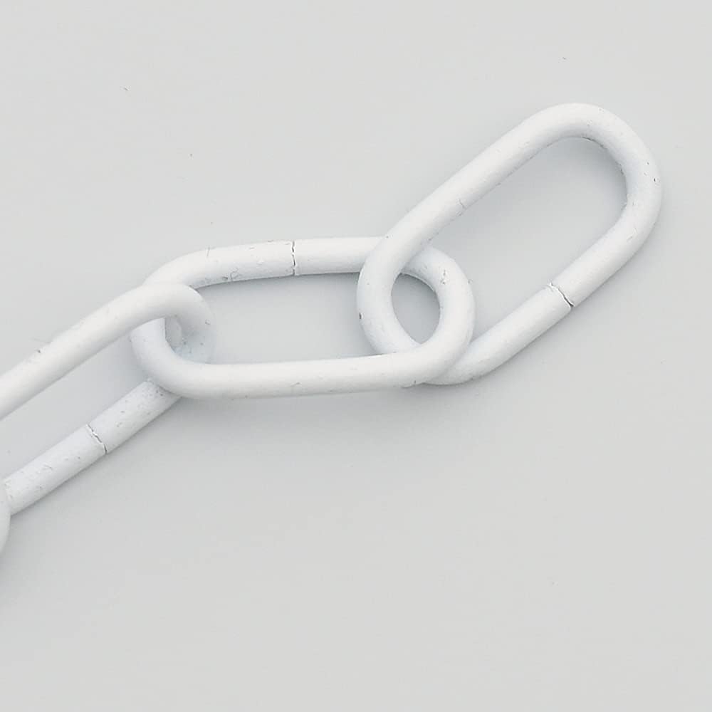 CHRISTOPH PALME 10m Eisenkette ø 2mm Glatt Zierkette Rundstahlkette Rundgliederkette Kette (Weiss),