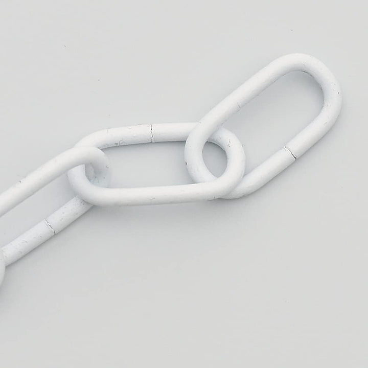CHRISTOPH PALME 10m Eisenkette ø 2mm Glatt Zierkette Rundstahlkette Rundgliederkette Kette (Weiss),