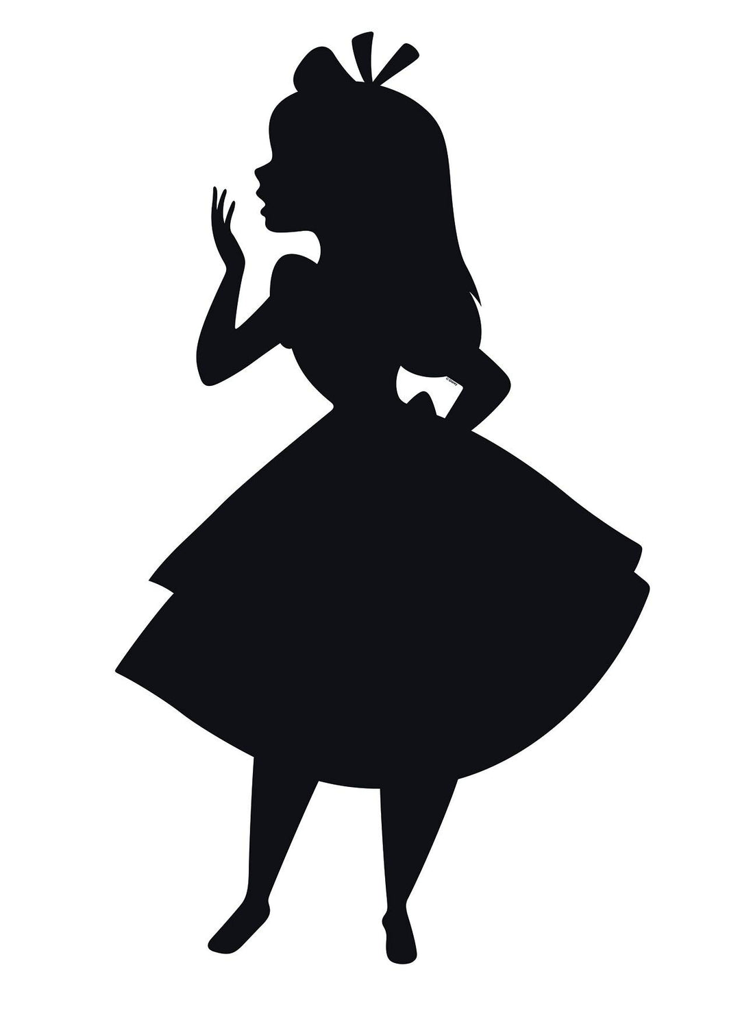 Disney Wandbild von Komar | Alice Silhouette | Kinderzimmer, Babyzimmer, Dekoration, Kunstdruck | Gr