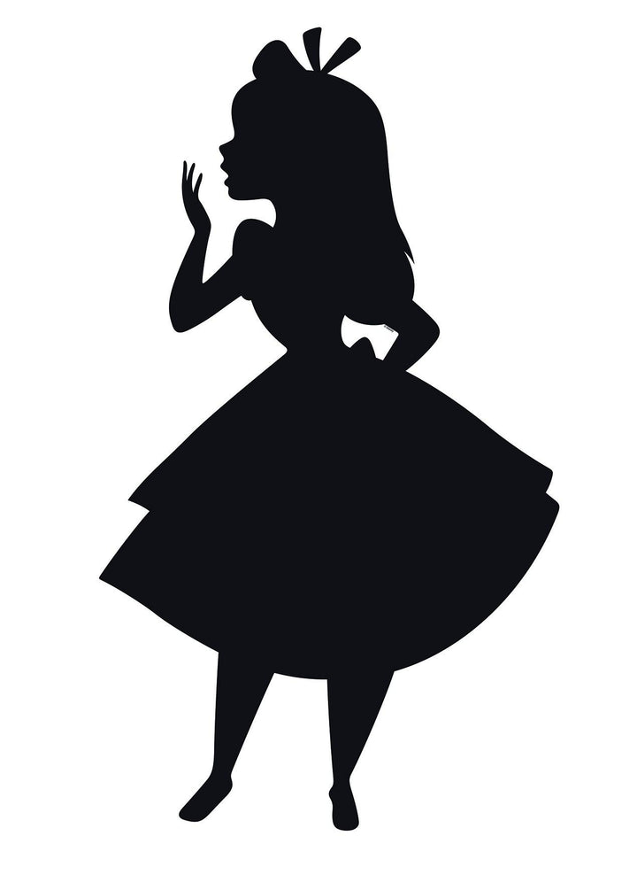 Disney Wandbild von Komar | Alice Silhouette | Kinderzimmer, Babyzimmer, Dekoration, Kunstdruck | Gr