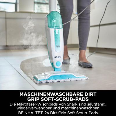 Shark Dampfreiniger [S1000EU] für Fliesen und versiegelte Hartböden, mit Dirt-Grip Mikrofaserpads, W