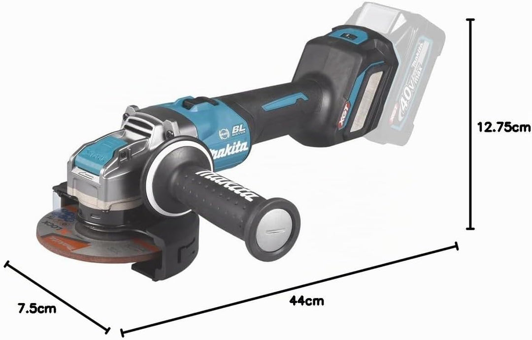 Makita GA041GZ Akku-Winkelschleifer 40V max. (ohne Akku, ohne Ladegerät), Petrol, Schwarz
