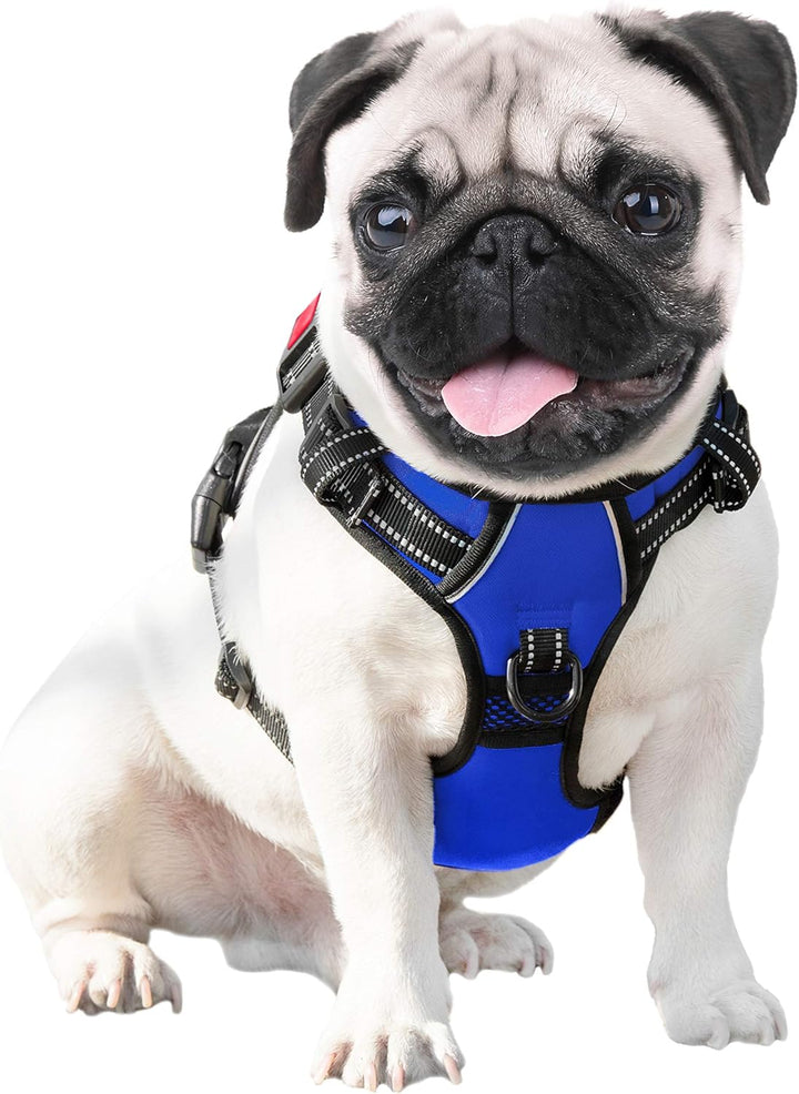 PHOEPET Anti-Zieh-Hundegeschirr, reflektierend, verstellbar, mit Clip an der Vorderseite, Weste mit
