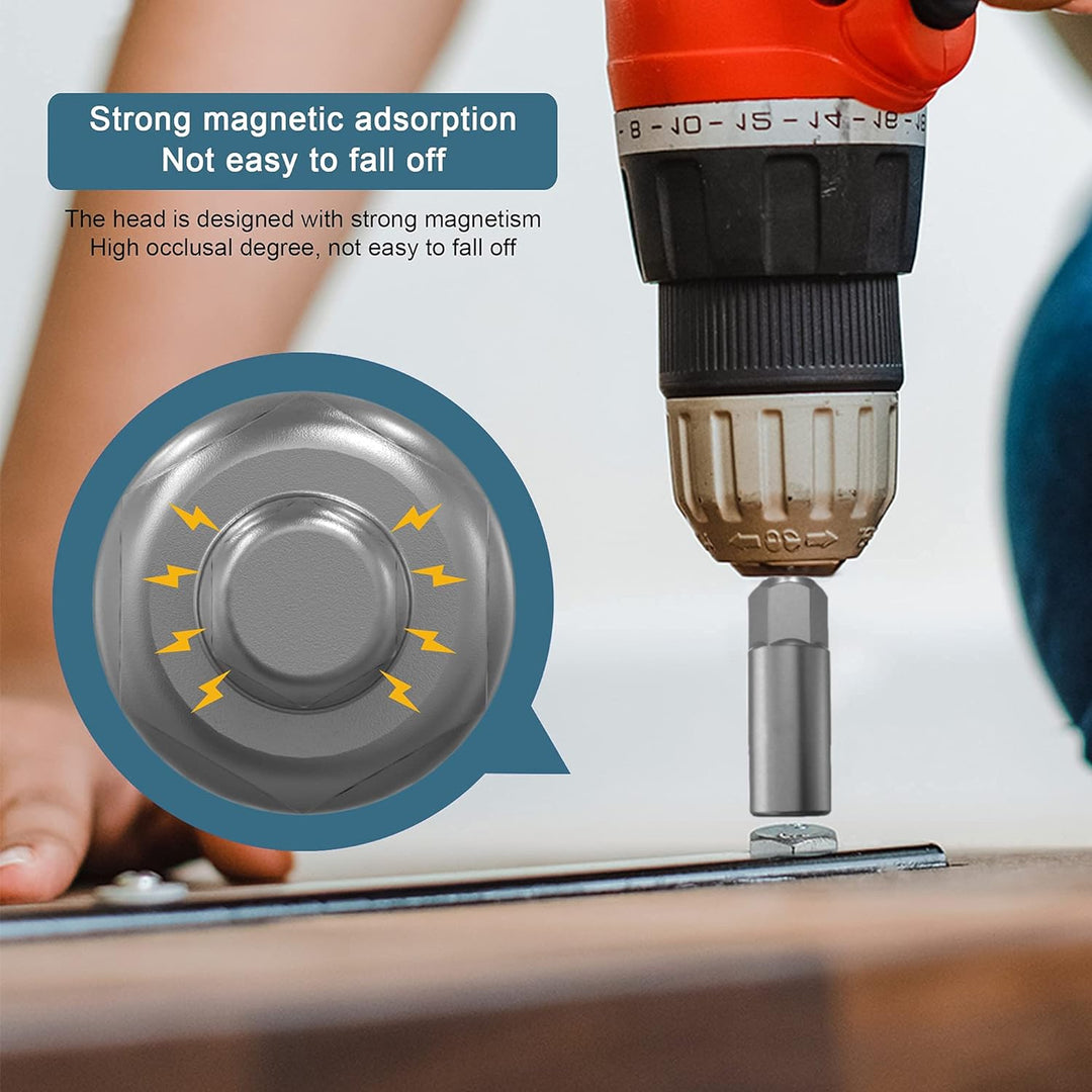 4 Stück (1/4 Zoll) Sechskant-Schaft-Nuss-Treiber-Bit-Steckschlüssel-Set, Schlitz-Flügelmutter-Schrau