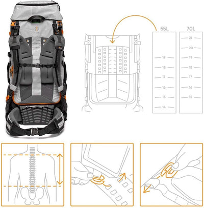 Lowepro PhotoSport PRO BP 70L, Rucksack für Spiegelreflex- & Spiegellose Kameras, Zugriff auf Vorder