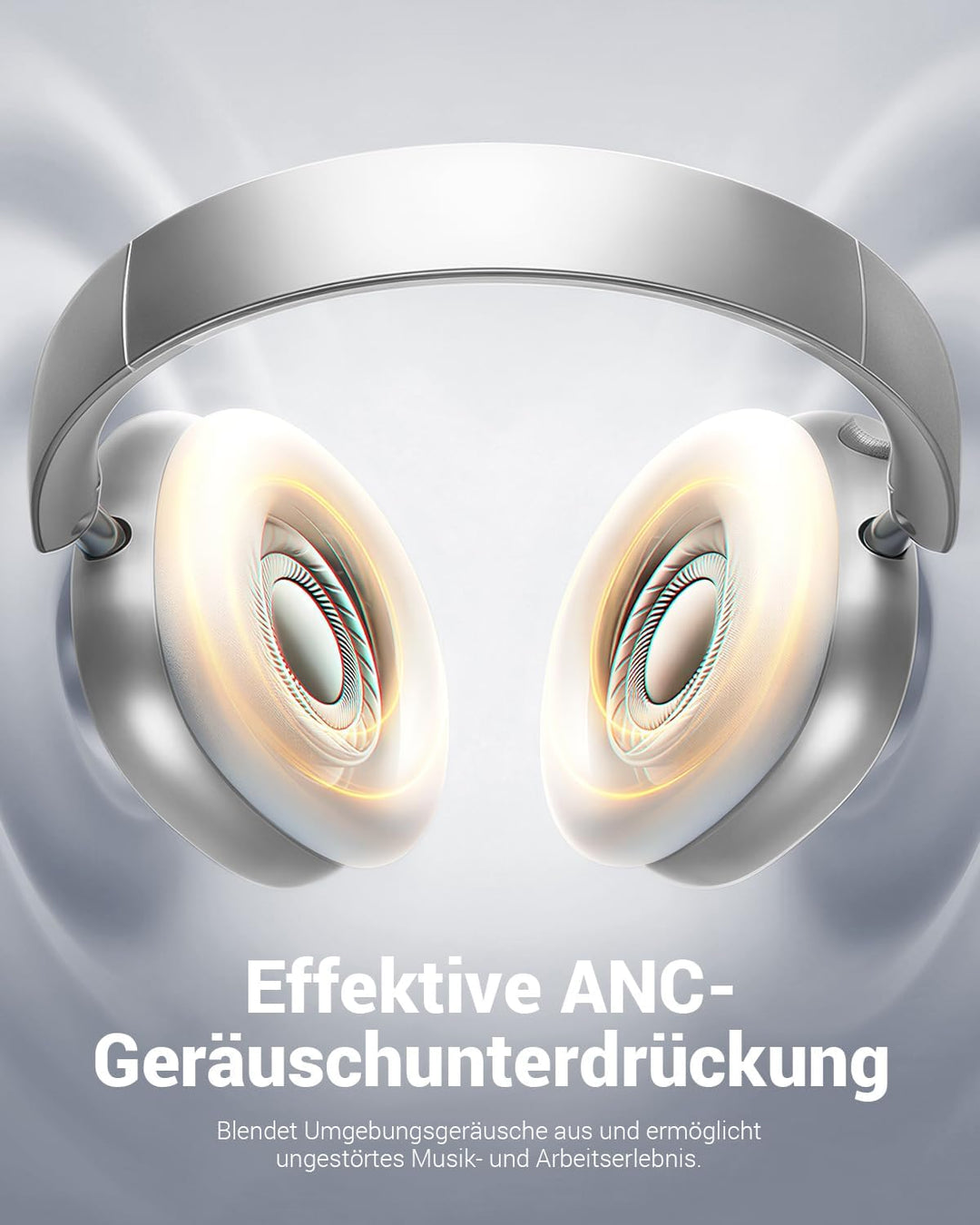 Wentronic Y01 Kabellose Over-Ear-Kopfhörer, Geräuschreduzierung, Bluetooth 5.3-Kopfhörer mit Mikrofo