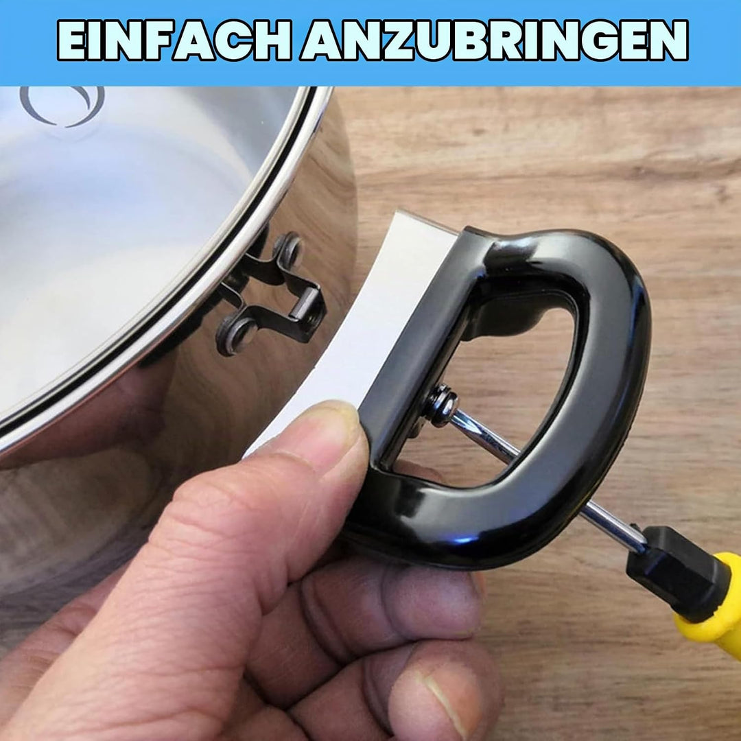 4 STK Schnellkochtopfgriff, 70×60mm Topfgriff mit 4 Topfdeckel Griff 1 Schraubendreher für Schnellko