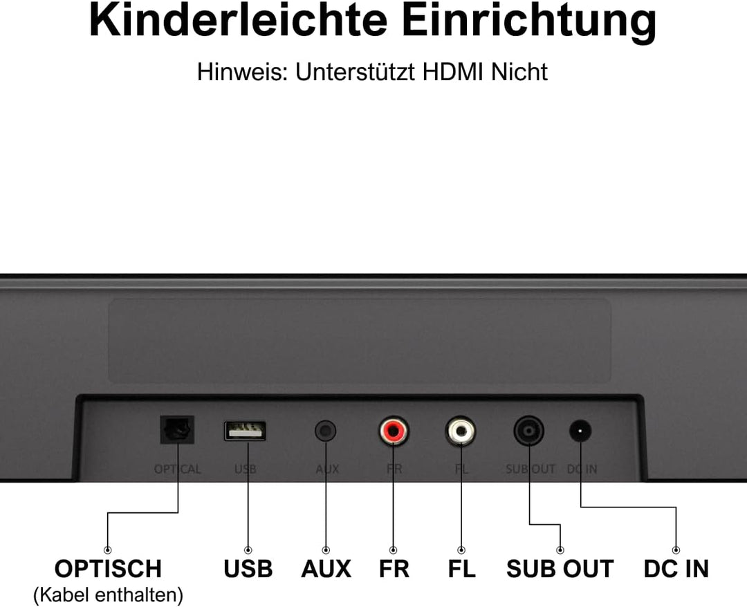ULTIMEA 7.1ch Soundbar für TV Geräte, Surround Sound System für Heimkino mit App Steuerung, 4 Surrou