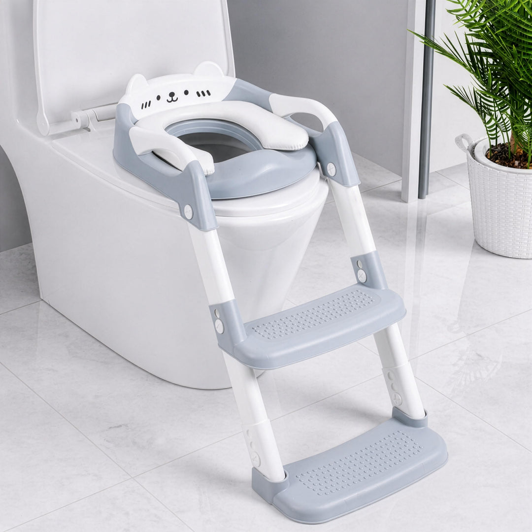 Toilettensitz Kinder - Kinder Toilettensitz - Verlängerte Rutschfeste Trittstufe | Einfache Montage