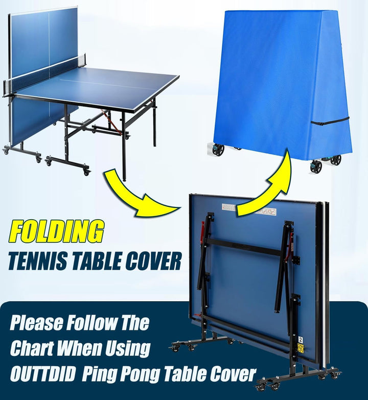 Tischtennis Schutzhülle, wasserdichte Tischtennisplatte 600D Oxford Polyester Abdeckung für Tischten