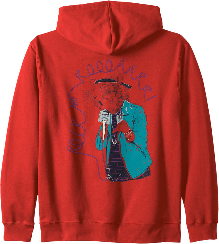 Rock Star Tiger Rock'n'Roll Sänger Retro Geburtstagsgeschenk Herren Kapuzenjacke