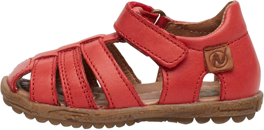 Naturino SEE-Halb geschlossene Sandalen aus laminiertem Leder-Rosa 20 EU Rot, 20 EU Rot