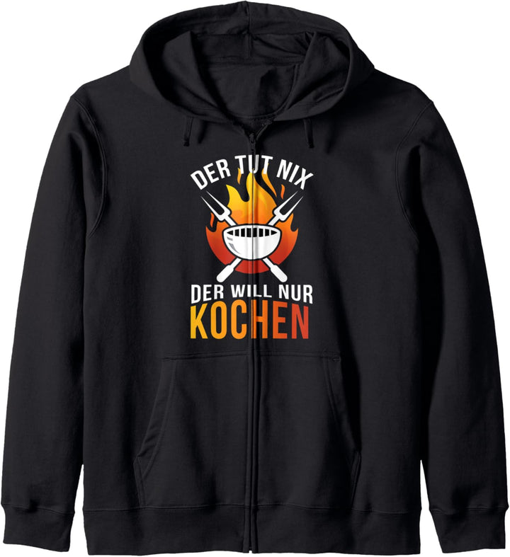 Der Tut Nix Der Will Nur Kochen Hobbykoch Geschenk Lustig Kapuzenjacke