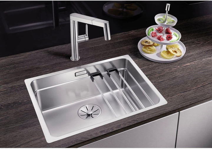 BLANCO 2 x TOP-Schienen | Edelstahl/Kunststoff | 416 x 60 mm | Passend zu allen Spülen und Becken mi