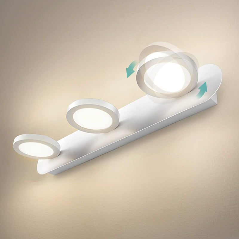 EMKE led Spiegelleuchte 50cm 3 Licht Spiegellampen 15W 975LM Spiegelleuchte bad, Warmweiss 4000K wan