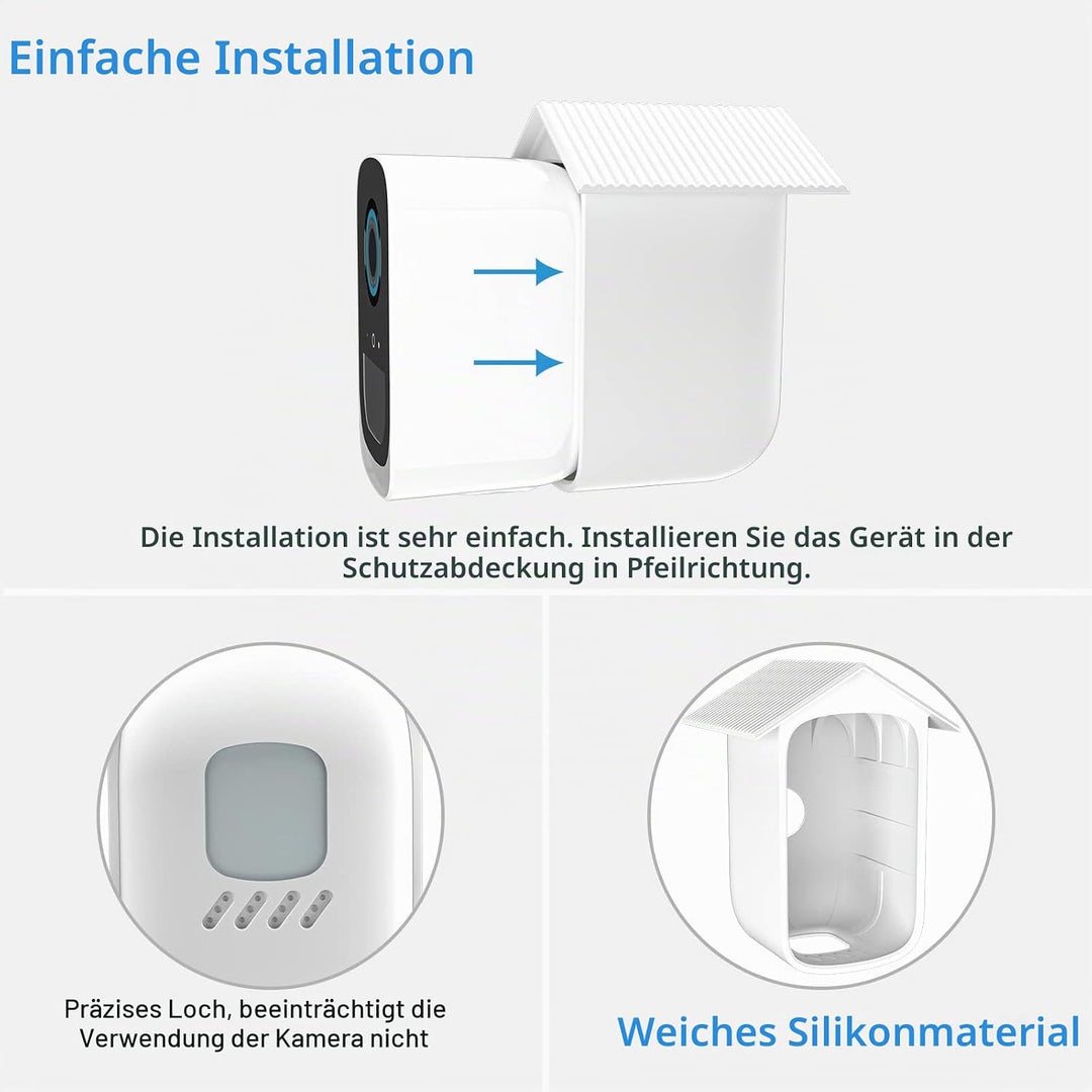HOLACA Silikonhülle kompatibel mit eufy Security eufyCam S300 3C, wasserdicht, weich, leicht, langle