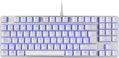 Mars Gaming MKREVOPROWBRES Weiss, Mechanische RGB Gaming Tastatur, TKL+ NUM, Braun Switch, Spanisch