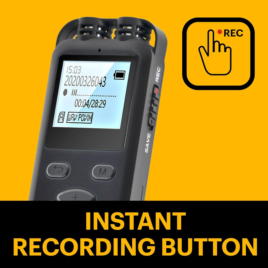 KODAK Hohe Intensität VRC250 digitaler Voice Recorder | Sprachgesteuertes wiederaufladbares Mini Dik