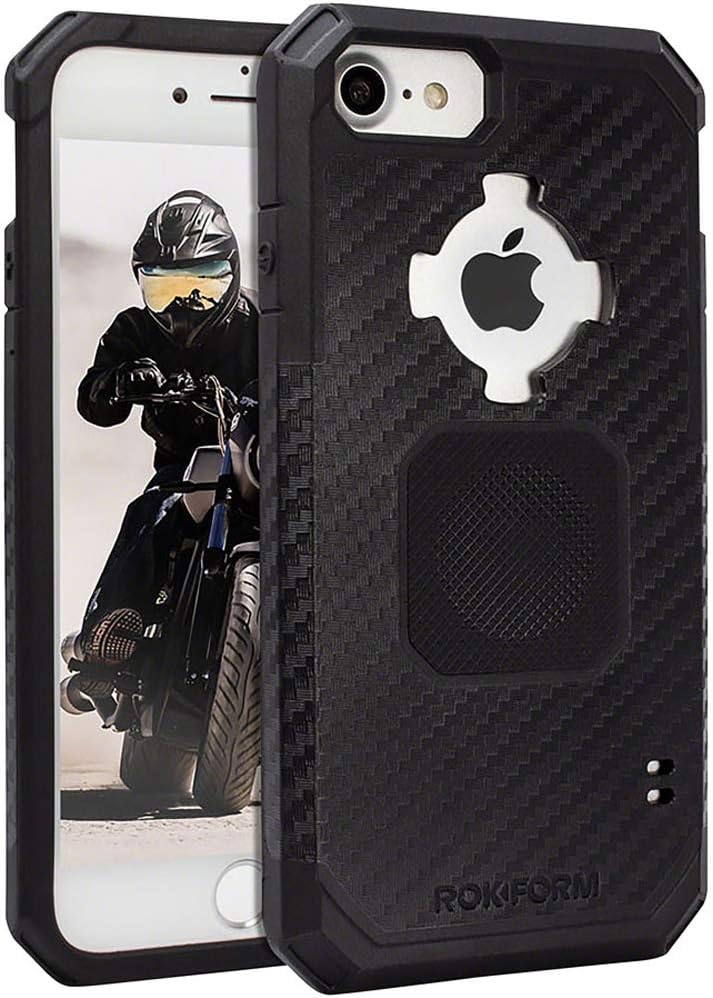 Rokform - Magnetische iPhone SE (2. Generation)/8/7/6 Hülle mit Drehverschluss-Halterung, Militärqua