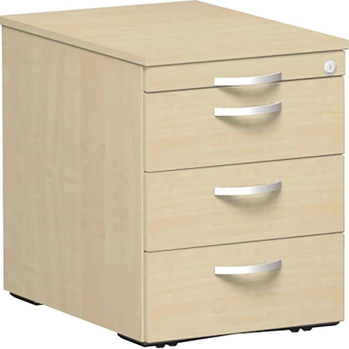 Gera Möbel S-530151-AH Rollcontainer Venedig mit 3 Kunststoff-Schubfächern und 1 Materialschubfach,