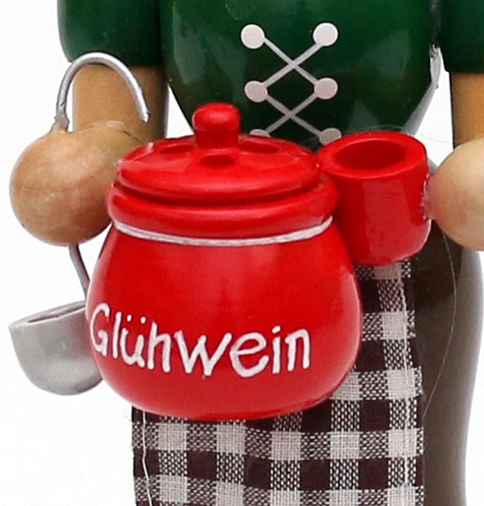 Wichtelstube-Kollektion Holz Räucherfrau Räuchermann Räuchermännchen Räucherfigur Glühweinfrau mit d