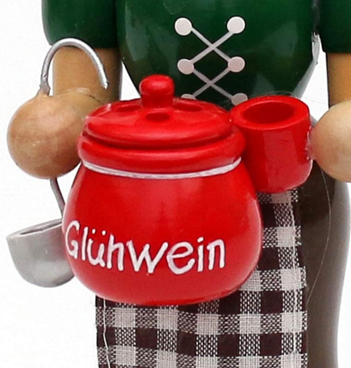 Wichtelstube-Kollektion Holz Räucherfrau Räuchermann Räuchermännchen Räucherfigur Glühweinfrau mit d