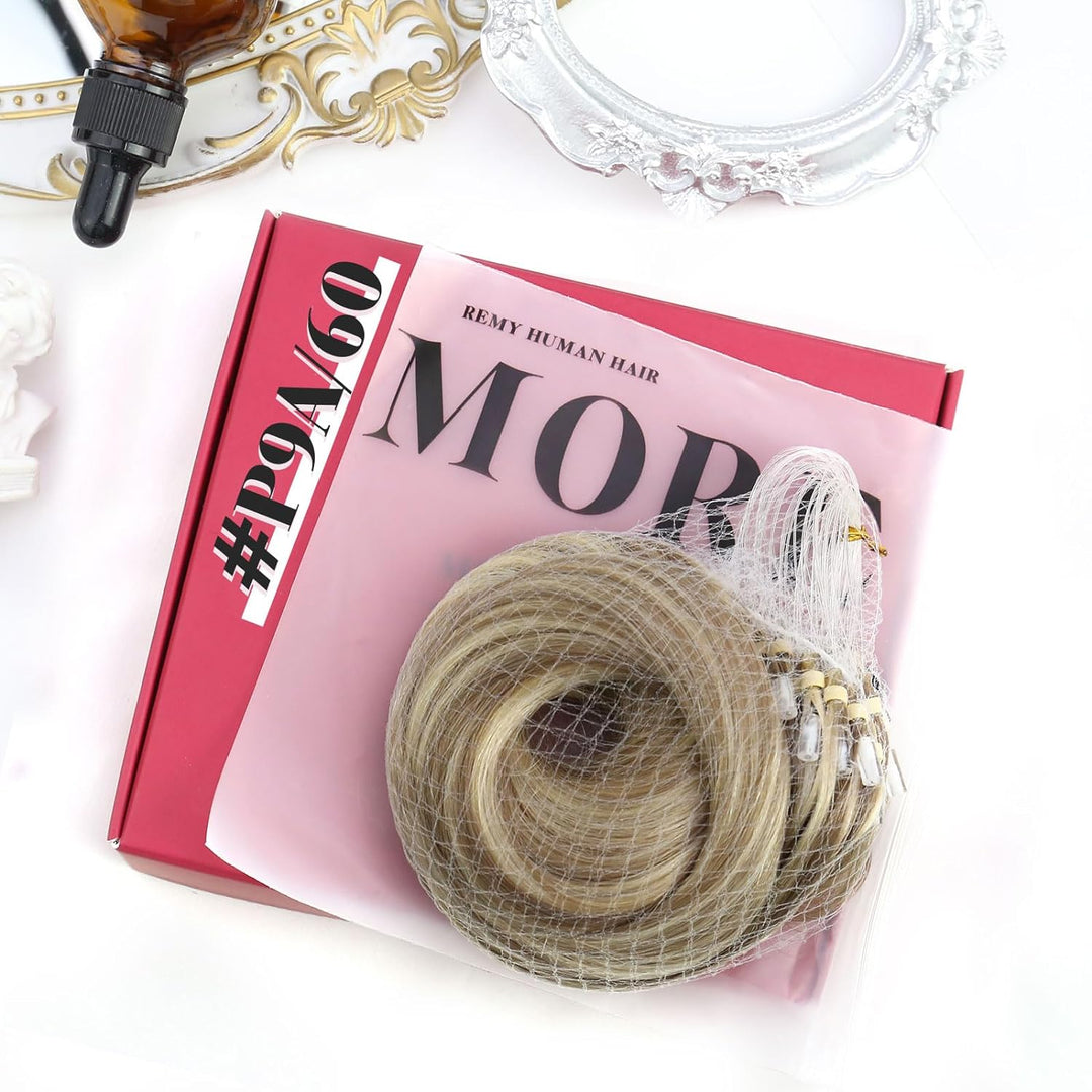 Moresoo Microring Extensions Echthaar Blond 1g Cold Fusion Micro Loop Extensions Echthaar Blond Strä