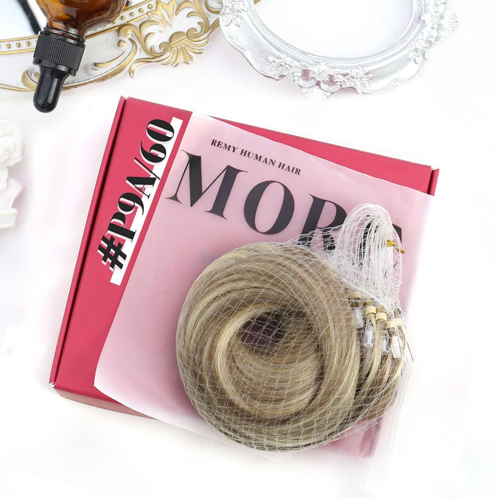 Moresoo Microring Extensions Echthaar Blond 1g Cold Fusion Micro Loop Extensions Echthaar Blond Strä