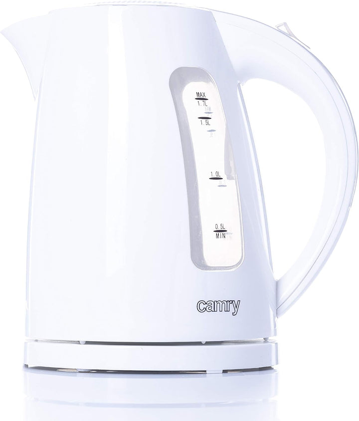 CAMRY CR 1255 W Elektrischer Wasserkocher, Kunststoff, Weiss, Weiss