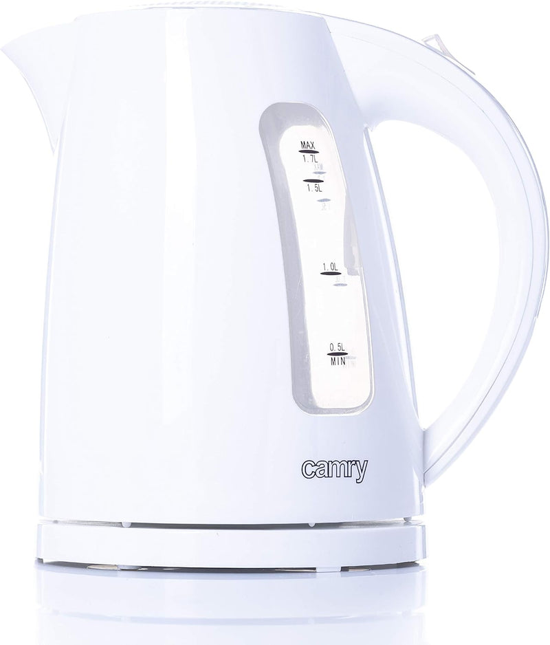 CAMRY CR 1255 W Elektrischer Wasserkocher, Kunststoff, Weiss, Weiss