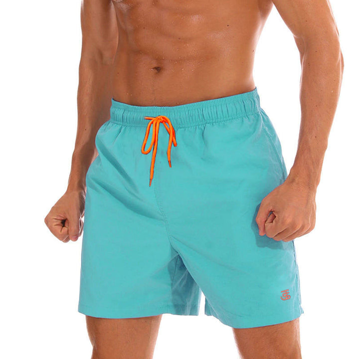 JustSun Badehose Herren Schnelltrocknend Boardshorts mit Mesh-Futter und Verstellbarem Tunnelzug L B
