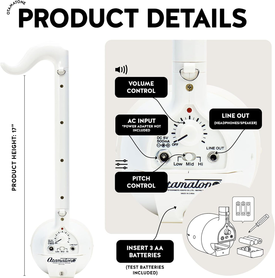 Otamatone Deluxe [Englische Edition] Elektronisches Musikinstrument Spielzeug Tragbarer Synthesizer